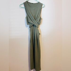 Sage green maxi dress